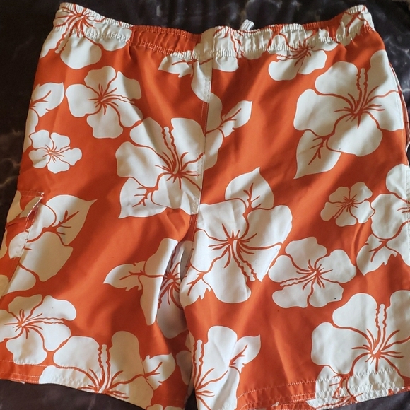 Sonoma Other - Sonoma Vibrant Orange Swim Trunks Hawaiian Orange Floral Flowers Excellent Large